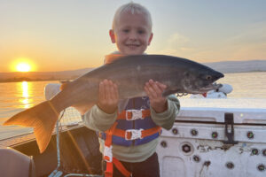 A youngster caught this nice sockeye in the Brewster Pool while fishing with Brad Wagner of Bobber Down Guide Service. The lower Columbia will open for sockeye starting June 23. (Photos by Brad Wagner)