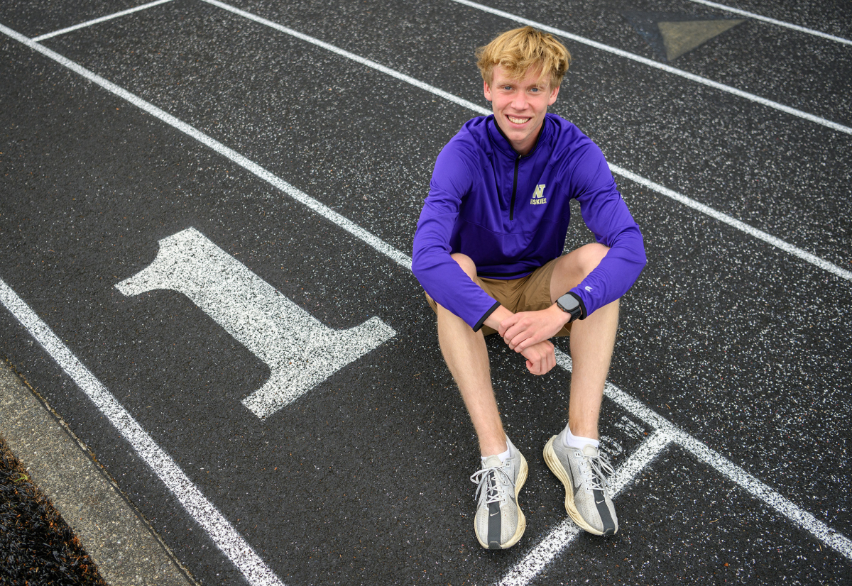 Camas senior Cohen Butler studied sport performance for his senior project and used that knowledge to turn in his best results. (Taylor Balkom/The Columbian)