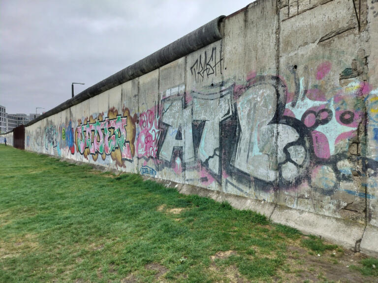 One section of the Berlin Wall remains standing near the Wall Memorial and museum in the northern part of the city.