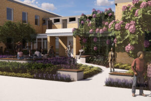 The Camas Public Library is beginning a renovation project that will transform its outdoor courtyard from &ldquo;an underutilized fenced area, into a vibrant, accessible pocket park, enhancing community connectivity, relaxation and social interaction in downtown Camas,&rdquo; according to the library&rsquo;s website. (Contributed by the city of Camas)
