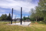 Clark County Parks and Nature is building a cricket practice pitch &mdash; a small, enclosed space &mdash; on the north end of Felida Community Park. (Scott Hewitt/The Columbian)
