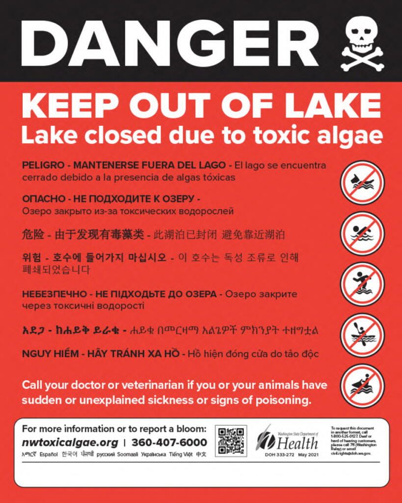 If you see signs like this posted along your favorite summer lake, you need to find some other place to recreate. The illness toxic blooms may cause is serious and can even cause the death of your pets.
