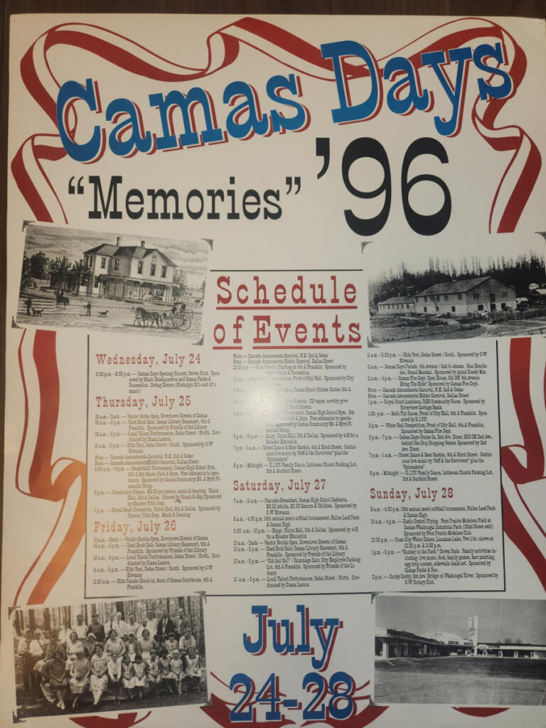 The official Camas Days poster from 1996. (Camas-Washougal Chamber of Commerce)