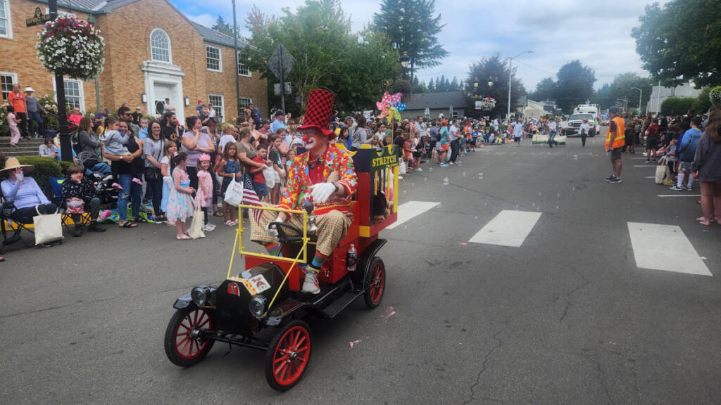 The Shriners participate in every parade. This Shriner is shown racing down the street in 2024. (Contributed by Camas-Washougal Chamber of Commerce)