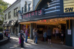 Masked moviegoers line up for an afternoon screening of &ldquo;The Goonies&rdquo; during the pandemic-era reopening of the Liberty Theatre in Camas in October 2020. (The Columbian files)
