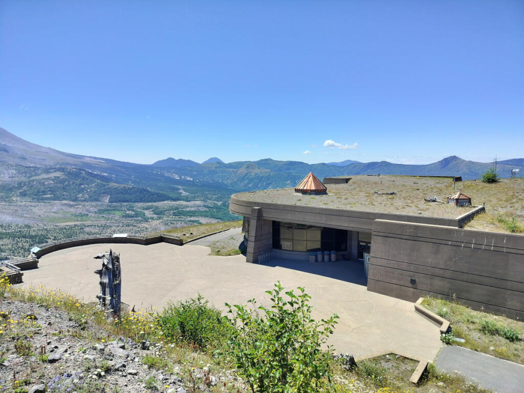 The Johnston Ridge Observatory at Mount St. Helens is the same as ever, except that it&rsquo;s closed &mdash; likely until 2027. (Scott Hewitt/The Columbian)