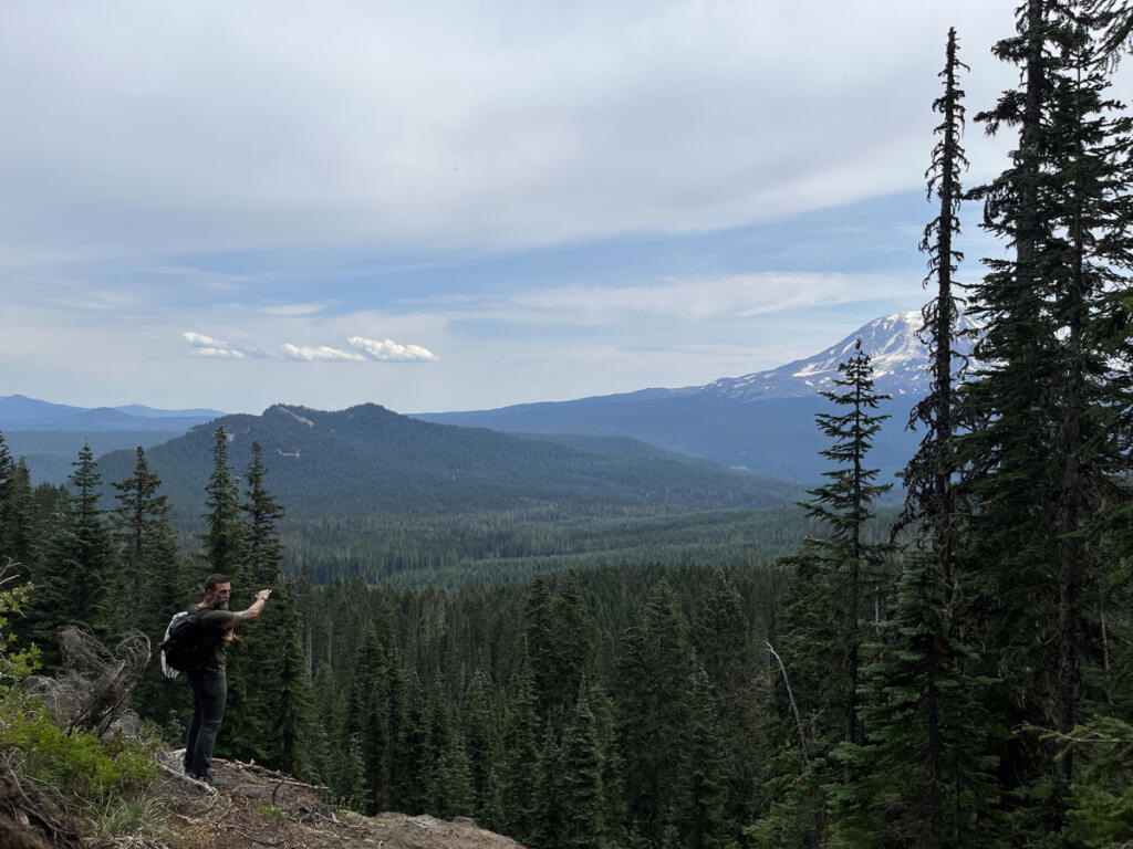 A view of the Dark Divide from Table Mountain. This roadless area offers stunning views of a pristine ecosystem, an area that could be chopped up with roads and even logged over under the new policy. (Photo courtesy of the Cascade Forest Conservancy)