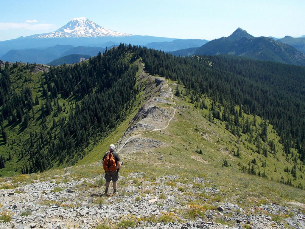 The Juniper Ridge trail within the Dark Divide. Hikers, hunters, and other recreationists are alarmed by the proposal to allow road building in many of Washington state&iacute;s most beautiful and iconic landscapes. (Photo courtesy of Karen Sykes)