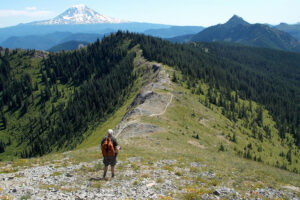 The Juniper Ridge trail within the Dark Divide. Hikers, hunters, and other recreationists are alarmed by the proposal to allow road building in many of Washington state&iacute;s most beautiful and iconic landscapes. (Photo courtesy of Karen Sykes)
