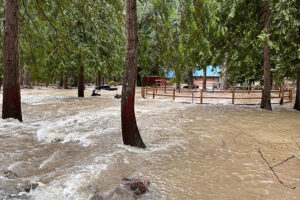 Flood waters in Chelan County during December 2025. (Photo courtesy of the Department of Commerce)