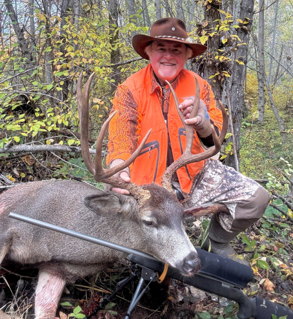 Buzz Ramsey of Klickitat holds a fine West Klickitat buck deer from 2025. Ramsey hunts the West Klickitat Unit during the general seasons every year, but it has taken more days afield to find success in recent years. (Photo courtesy Buzz Ramsey)