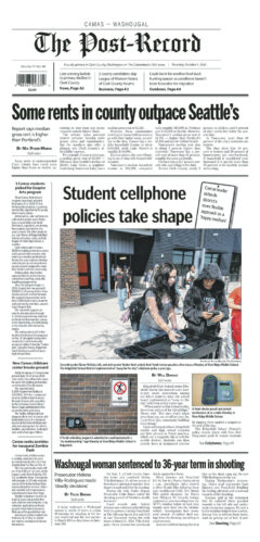 Thursday, Oct. 1st, 2026 Camas-Washougal Post-Record newspaper front page