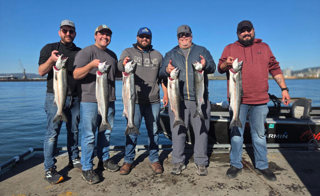 The late coho runs to local tributaries are the final chapter in what has been an excellent fall salmon season. However, whether the run is a strong one is yet to be seen as late-run coho will start entering Columbia River tributaries in the weeks ahead. (Photo courtesy NW Columbia Fishing Adventures)