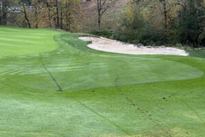 Vandals on e-bikes damaged fairways, greens and bunkers at Camas Meadows Golf Club overnight Saturday, according to a post on the club&rsquo;s Facebook page. (Photo contributed by Camas Meadows Golf Club)