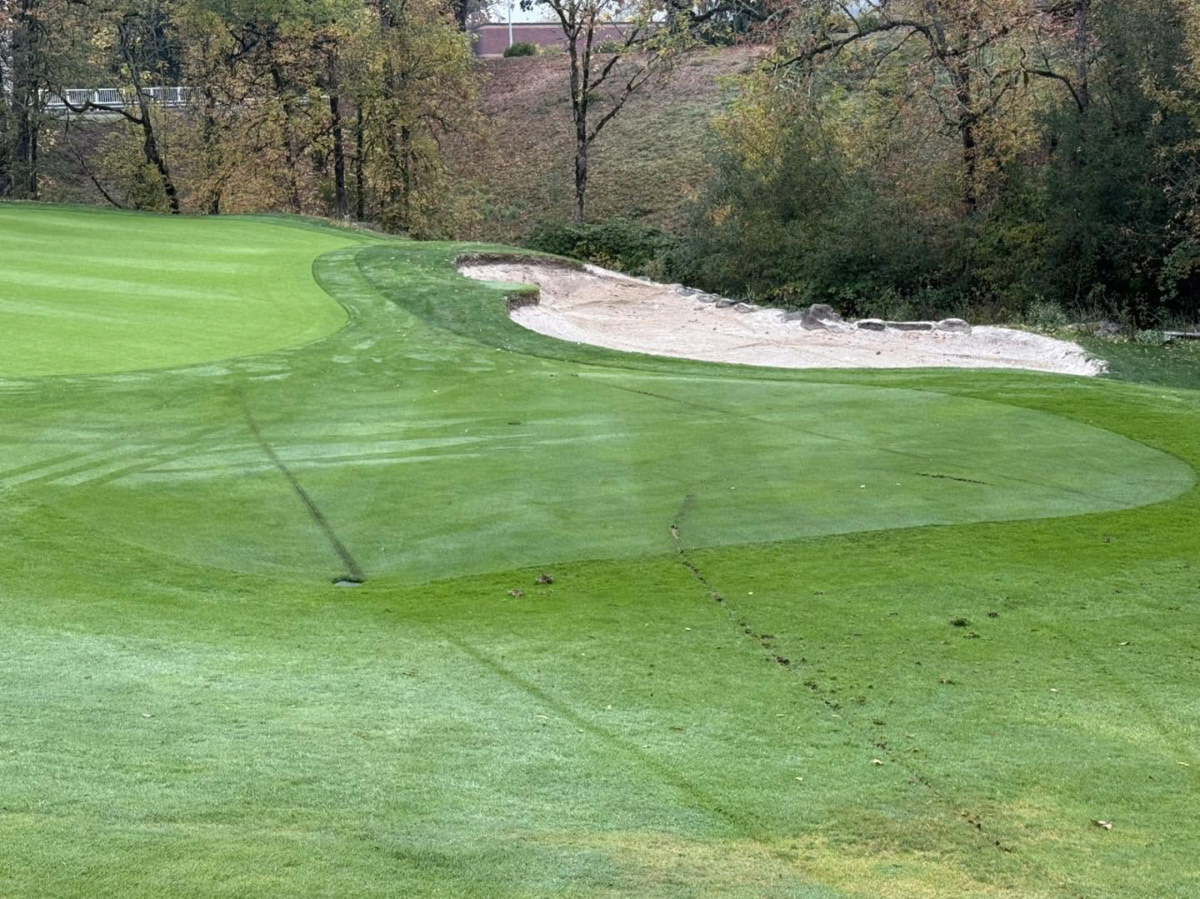 Vandals on e-bikes damaged fairways, greens and bunkers at Camas Meadows Golf Club overnight Saturday, according to a post on the club&rsquo;s Facebook page. (Photo contributed by Camas Meadows Golf Club)