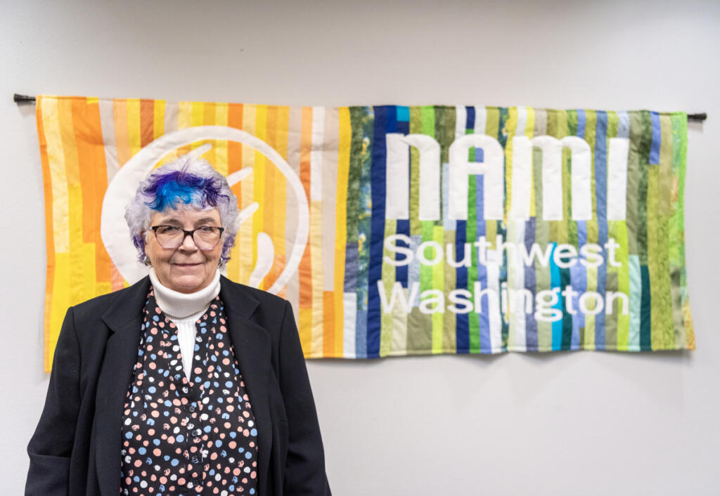 NAMI Southwest Washington Executive director Kim Schneiderman, pictured in April 2025, says her organization is getting more calls from people struggling with their mental health and the cost of living. (Taylor Balkom/The Columbian files)